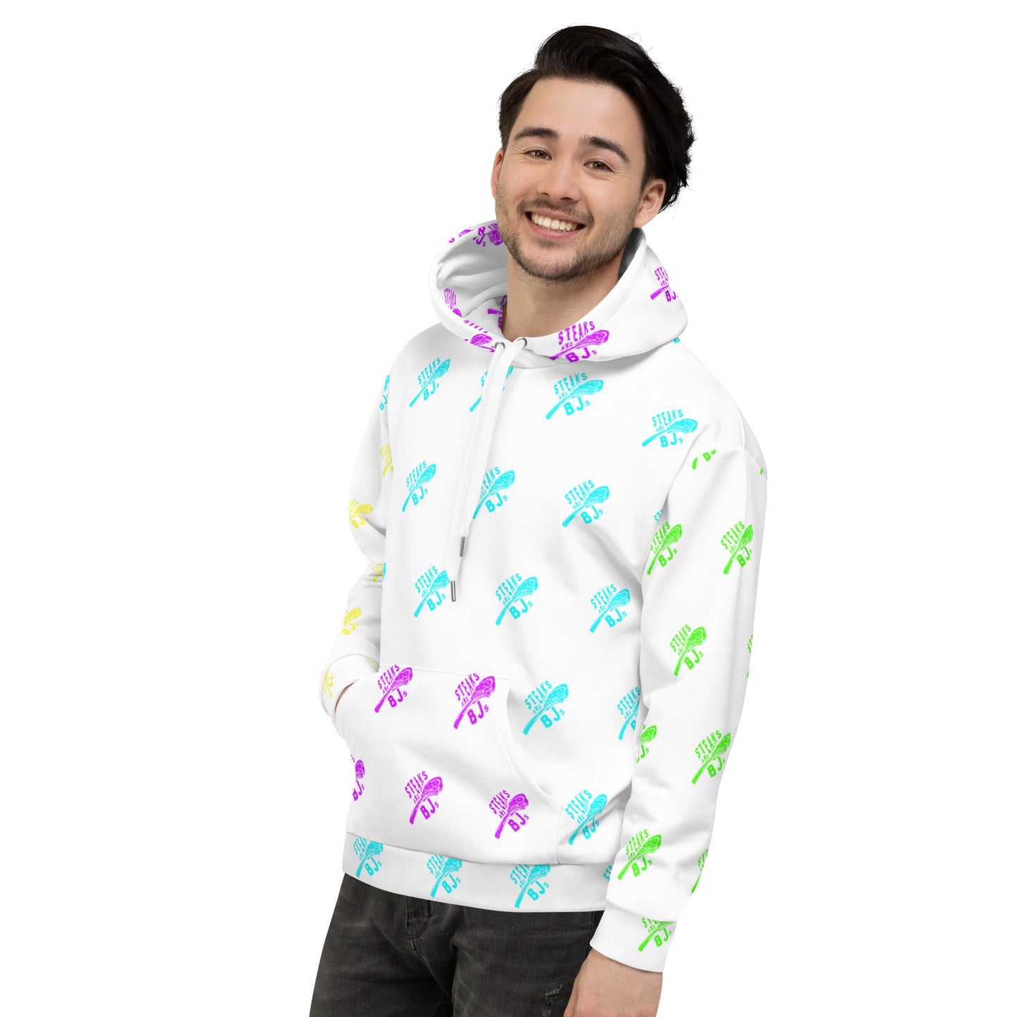 Steaks & BJ's Retro All Over Print Hoodie