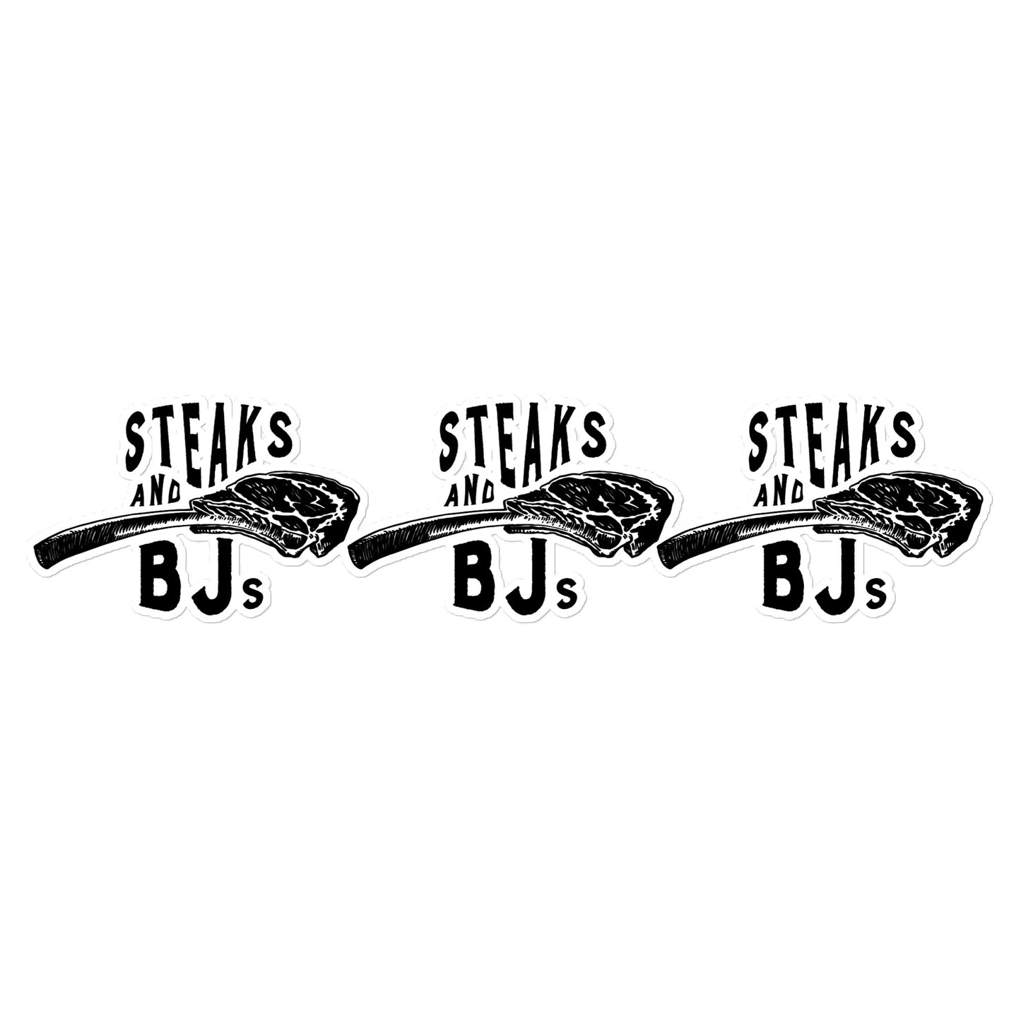 Steaks & BJ's Sticker (Black & White)