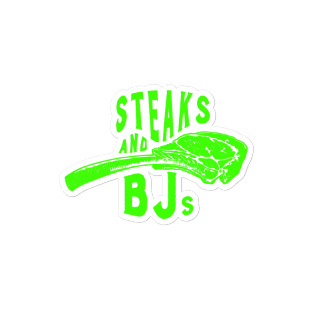 Steaks & BJ's Sticker (Green)