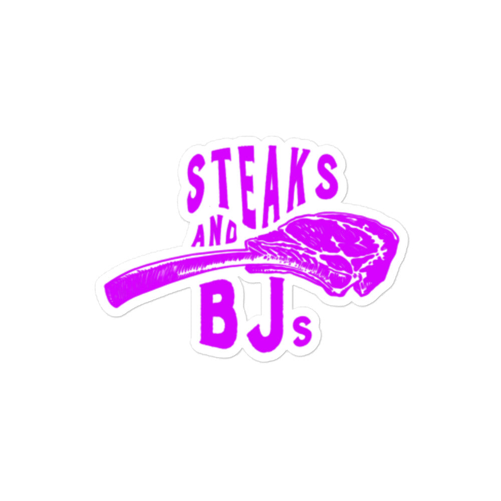 Steaks & BJ's Sticker (Magenta)