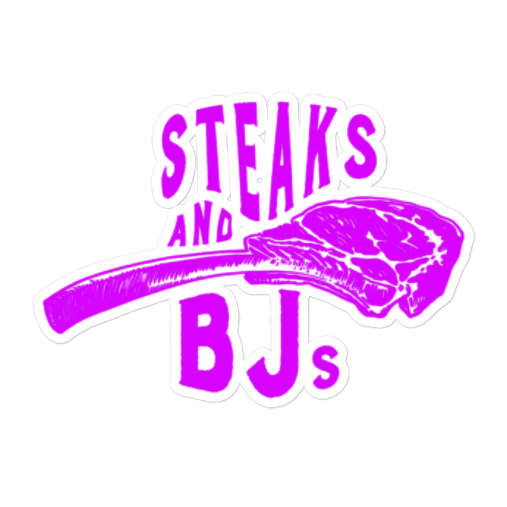 Steaks & BJ's Sticker (Magenta)