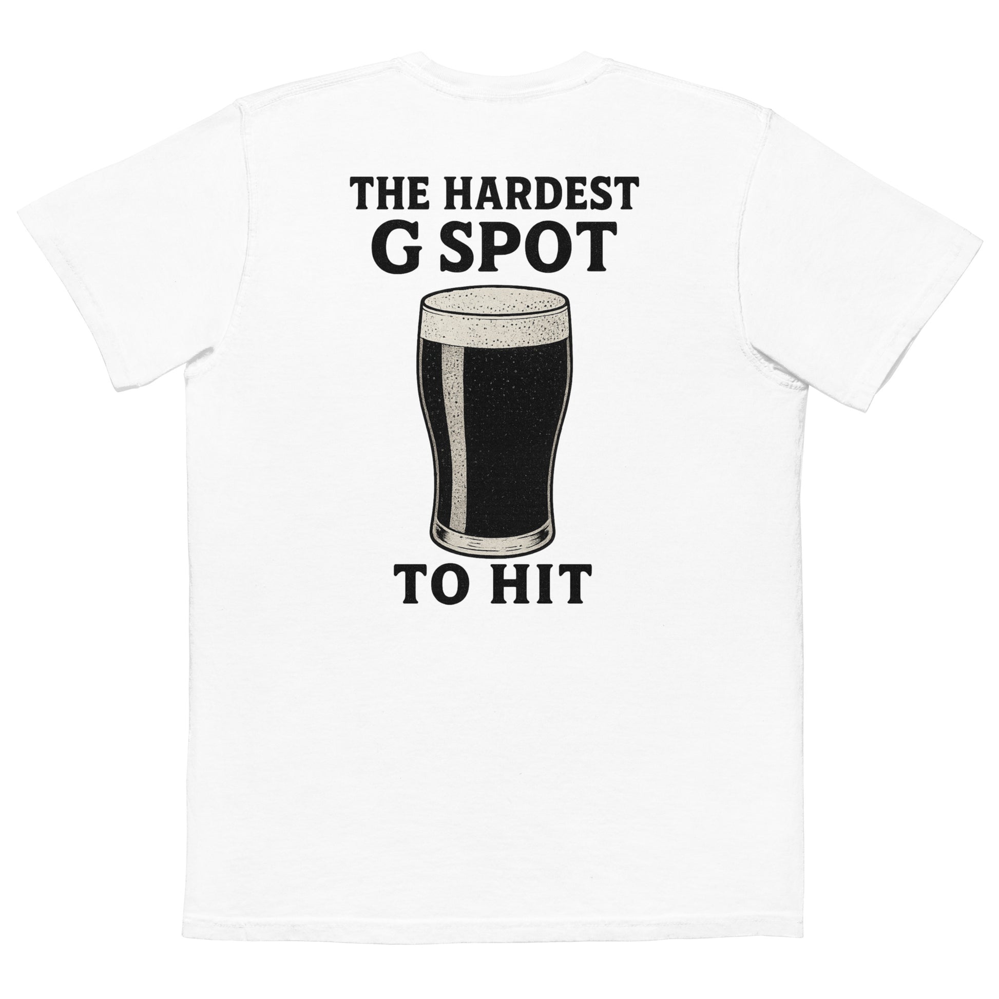 G Spot Drinking T-Shirt, White Back