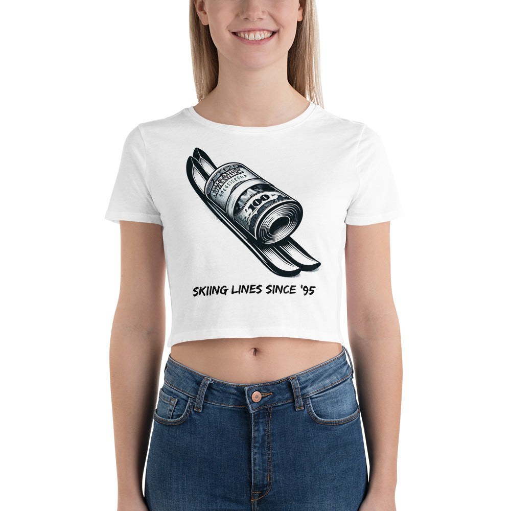 Skiing Lines Since '95 Women’s Crop Tee